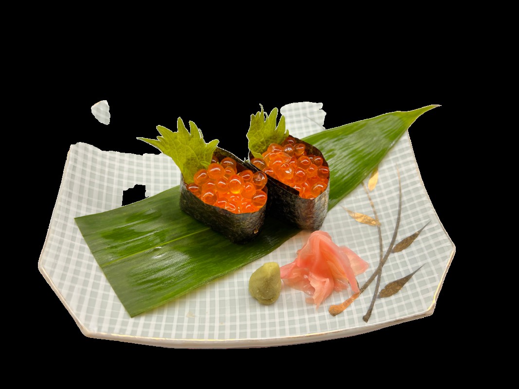 C60. Cơm sushi với trứng cá hồi Ikura nigiri